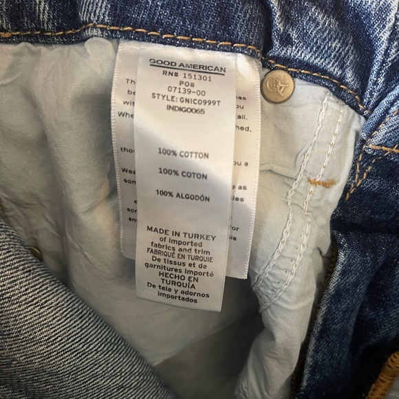 NEW Good American Women's Good '90s Icon Jeans Straight Leg Indigo 065 Revolve - Picture 6 of 7